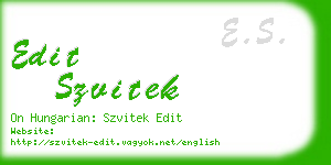 edit szvitek business card